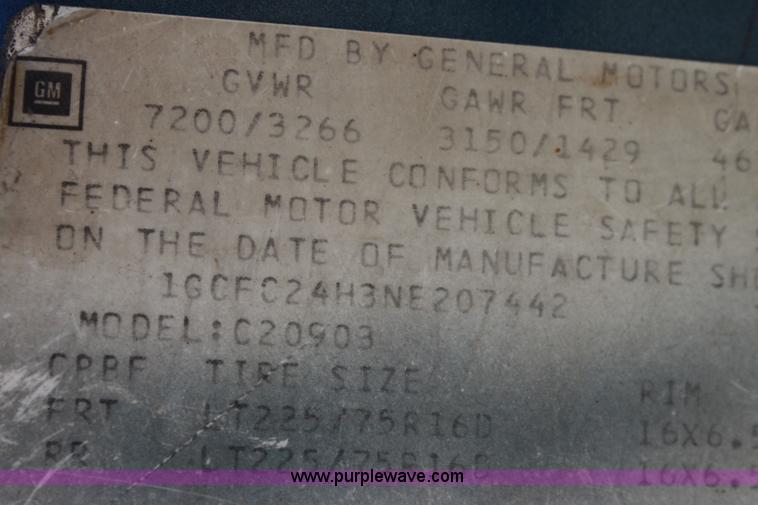 image for item B8510 1992 Chevrolet Cheyenne 2500 pickup truck