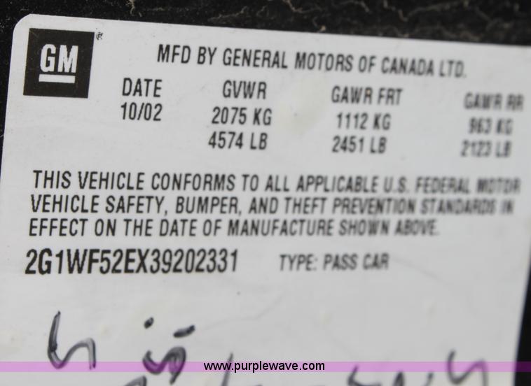 image for item B8610 2003 Chevrolet Impala