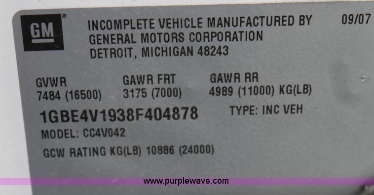 image for item B8616 2008 Chevrolet Kodiak C4500 ambulance