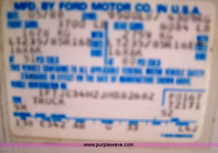 image for item D8535 1988 Ford Econoline E350 cargo van