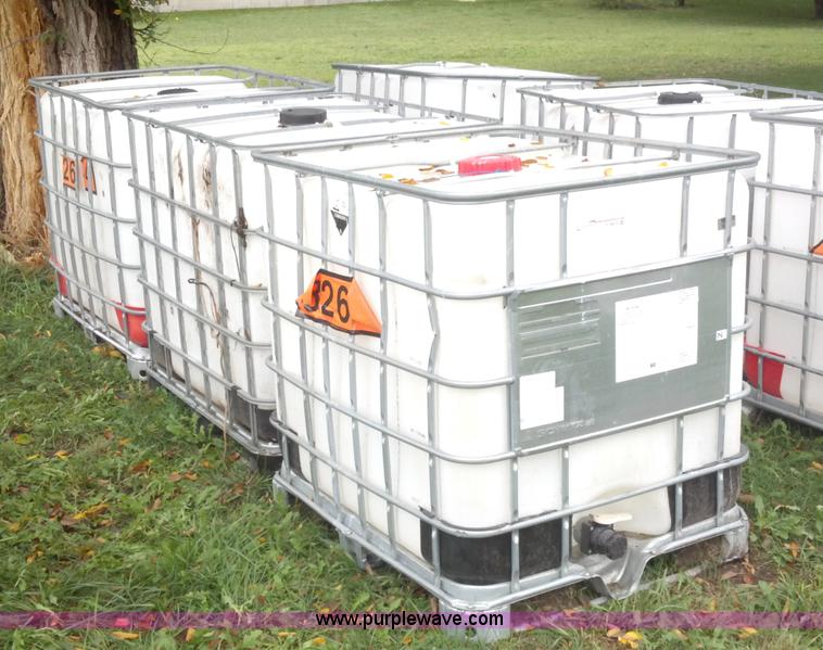 image for item F9879 (3) 330 gallon poly chemical tanks