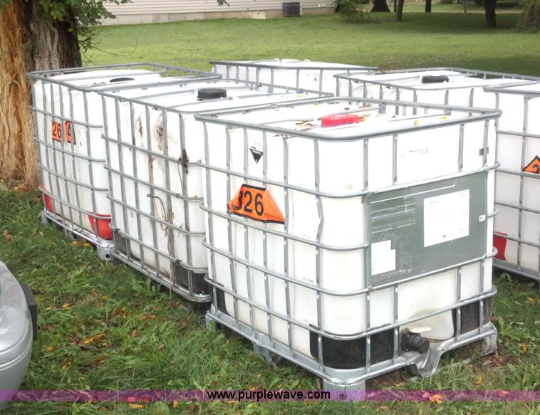 image for item F9879 (3) 330 gallon poly chemical tanks