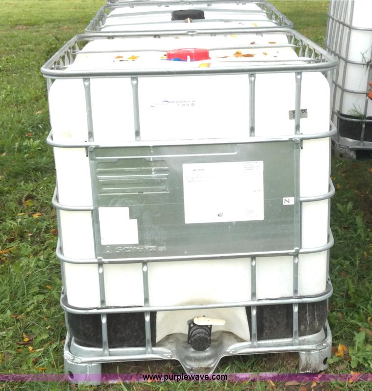 image for item F9879 (3) 330 gallon poly chemical tanks