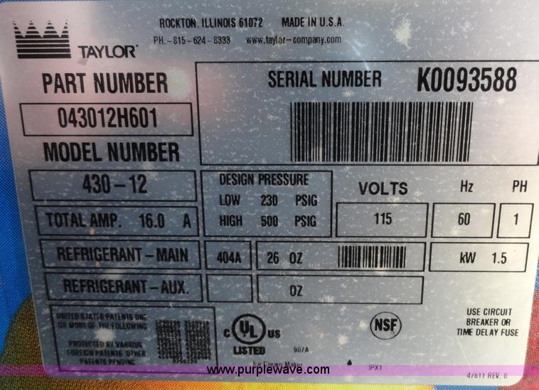 image for item G9006 Taylor flurry machine