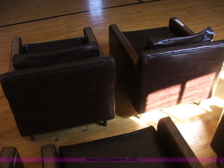 image for item G9348 (5) brown club house chairs