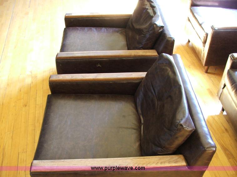 image for item G9348 (5) brown club house chairs