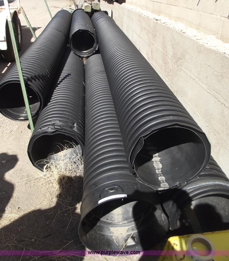 image for item G9356 (6) black corrugated sewer pipe