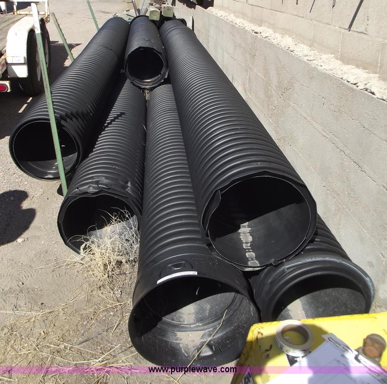 image for item G9356 (6) black corrugated sewer pipe