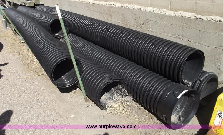 image for item G9356 (6) black corrugated sewer pipe
