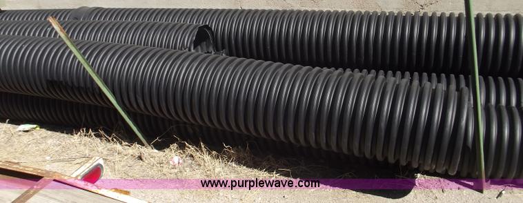 image for item G9356 (6) black corrugated sewer pipe