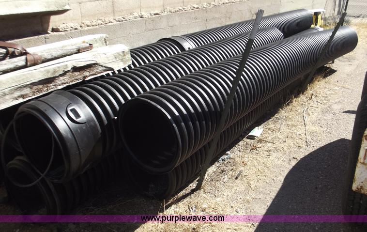 image for item G9356 (6) black corrugated sewer pipe