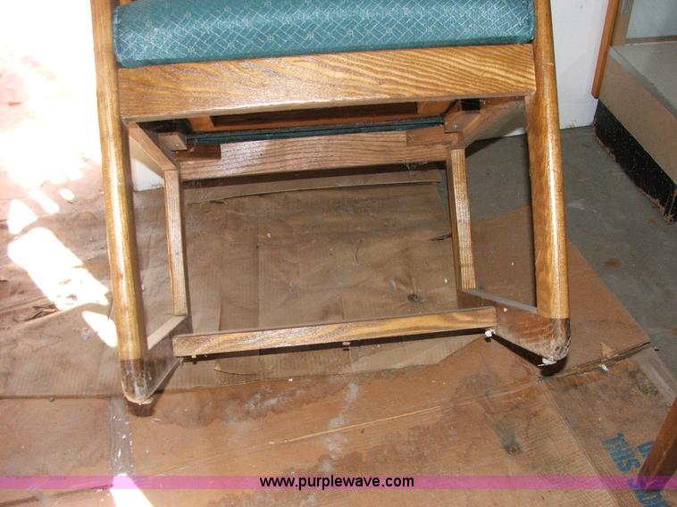 image for item G9359 (4) wood frame office chairs with cushions