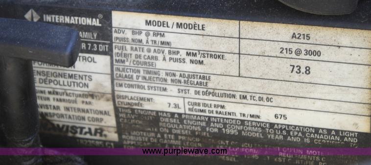 image for item A3212 1995 Ford F350 XL pickup truck