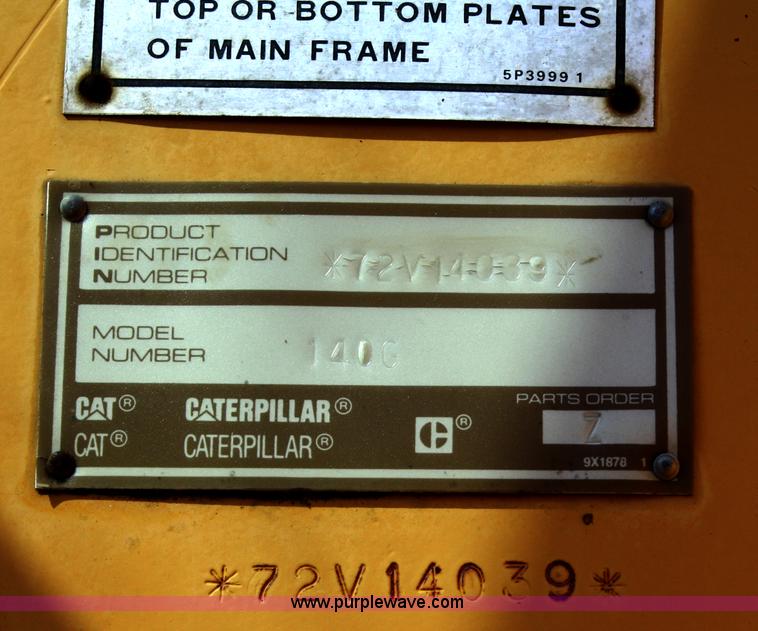 image for item A2383 1991 Caterpillar 140G VHP motor grader