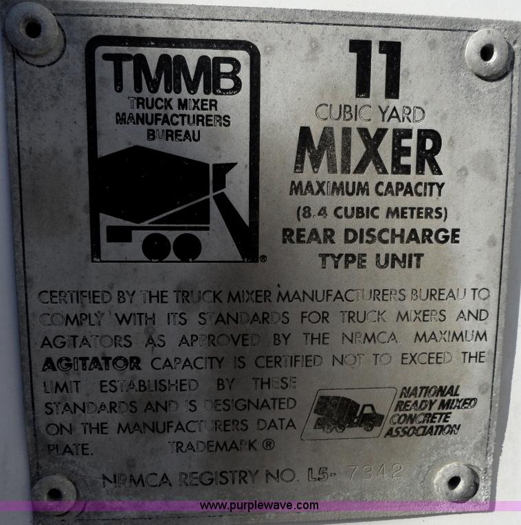 image for item A3258 1996 Kenworth W900B cement mixer truck