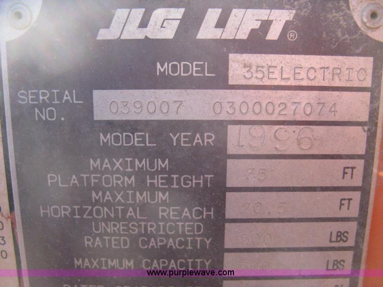 image for item A4400 1996 JLG 35E boom lift