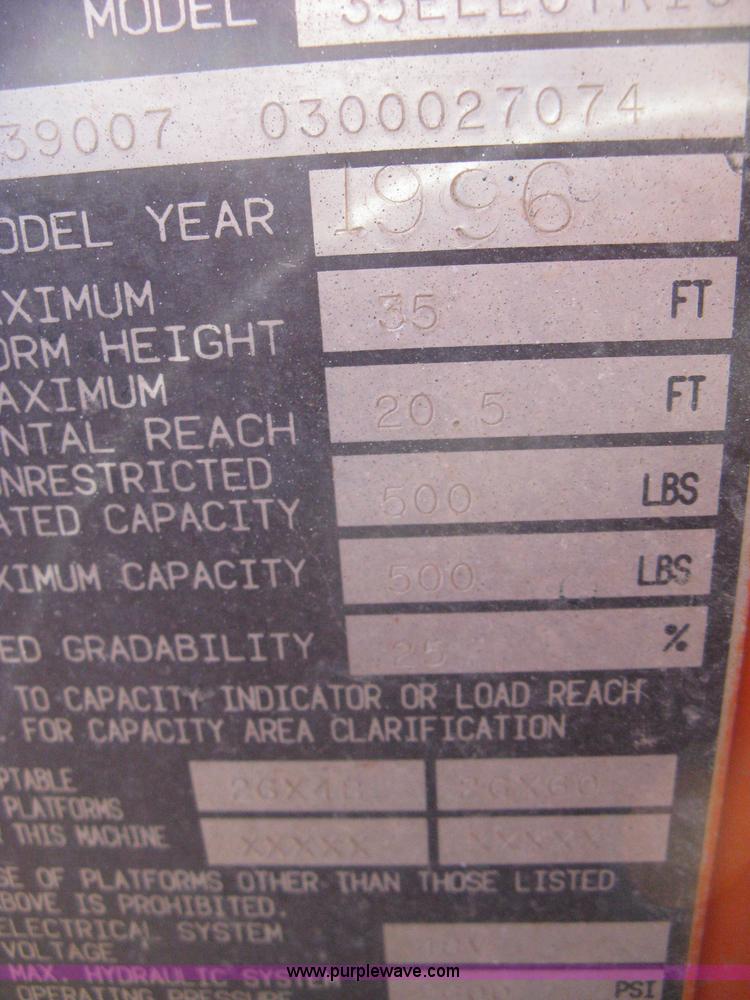 image for item A4400 1996 JLG 35E boom lift