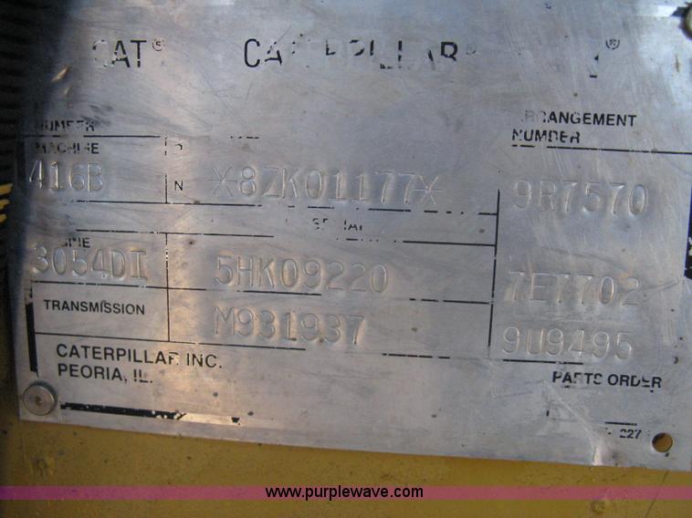 image for item A4407 1994 Caterpillar 416B backhoe