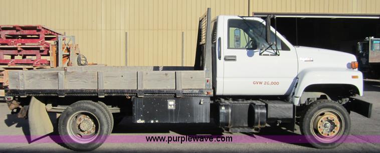 image for item A4419 1994 GMC Topkick Lo Pro flatbed truck