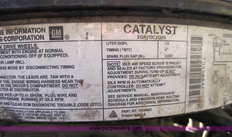 image for item A4419 1994 GMC Topkick Lo Pro flatbed truck