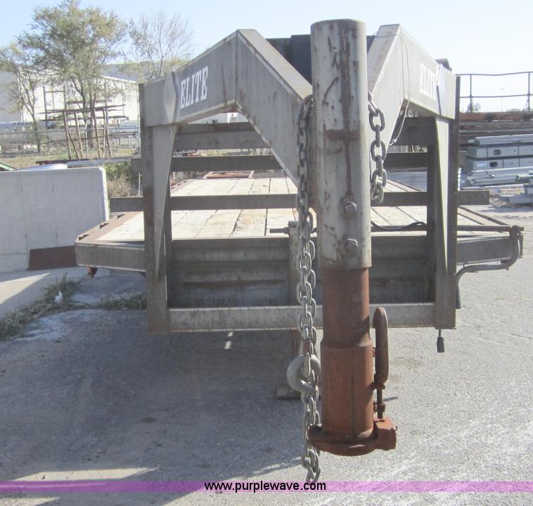 image for item A4421 1998 Elite tandem axle goose neck trailer