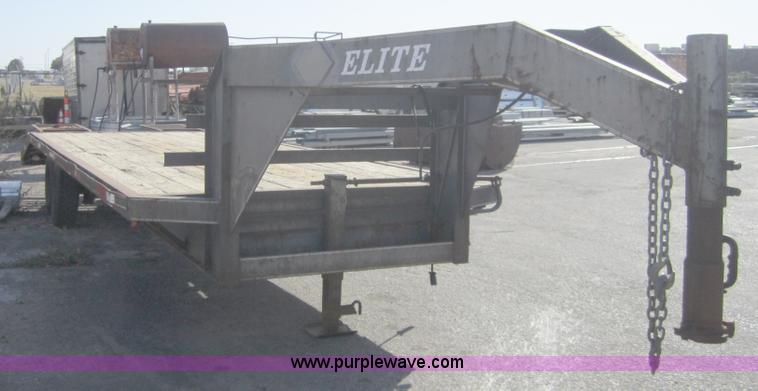 image for item A4421 1998 Elite tandem axle goose neck trailer