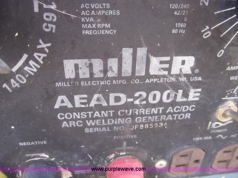 image for item A4438 Miller AEAD-200LE welder/generator