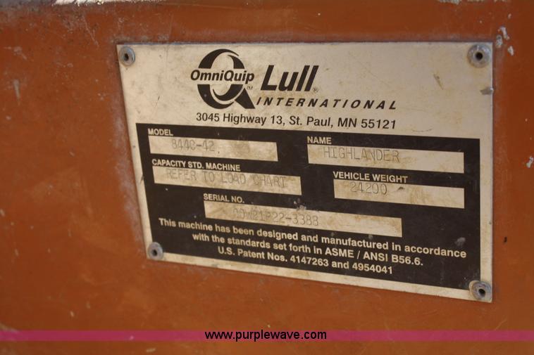 image for item A6504 2000 Lull Highlander 844C-42 telehandler