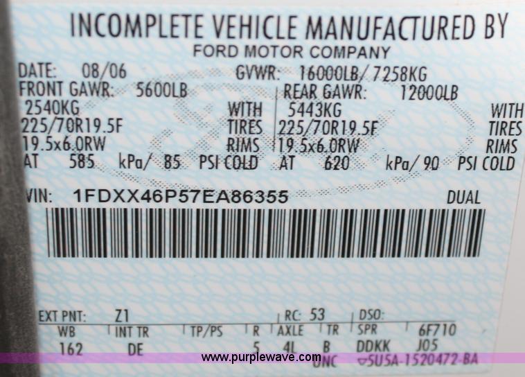 image for item A6507 2007 Ford F450 Super Duty super cab pickup truck