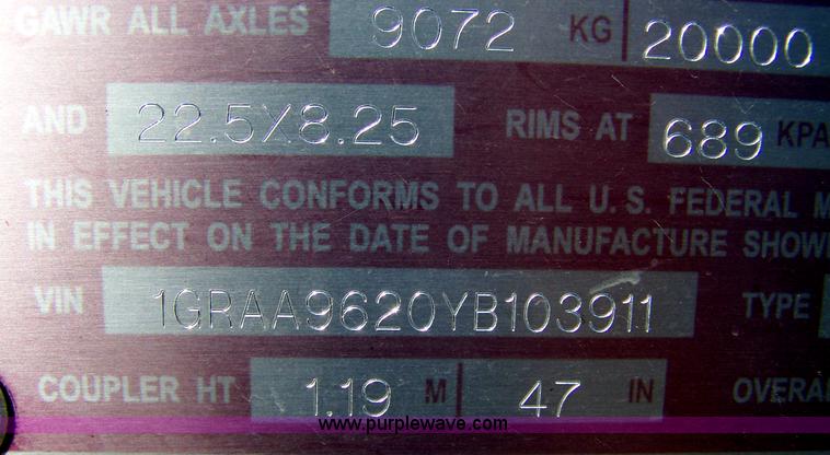 image for item D8545 2000 Great Dane 7411TS-SA 48' trailer