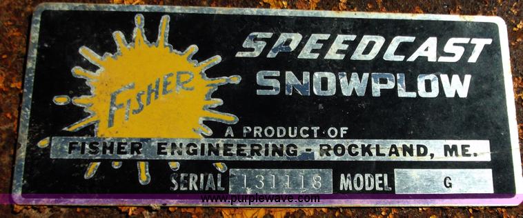 image for item A5369 Fisher Speedcast G snow blade