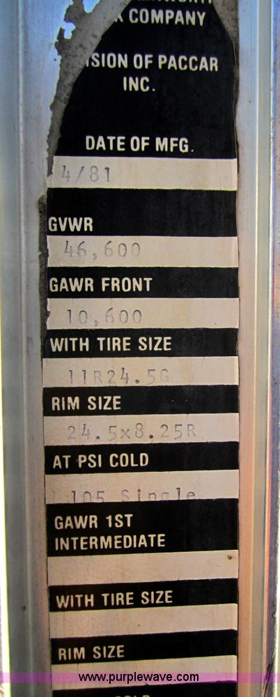 image for item B5529 1981 Kenworth W900 semi truck