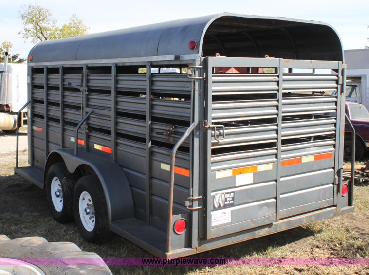 image for item B8560 1998 WW 18' tandem axle livestock trailer