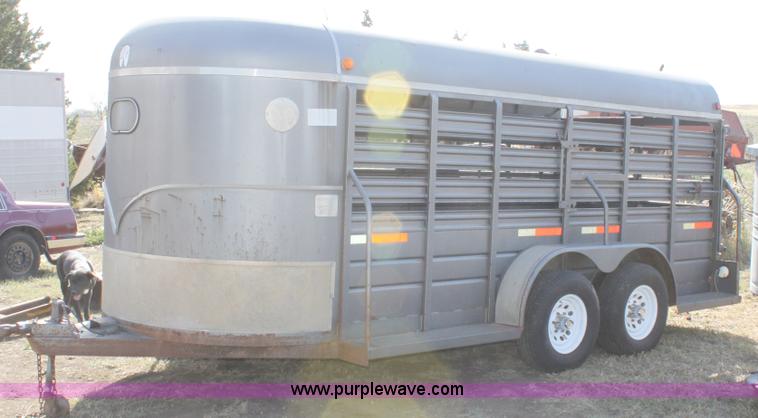 image for item B8560 1998 WW 18' tandem axle livestock trailer
