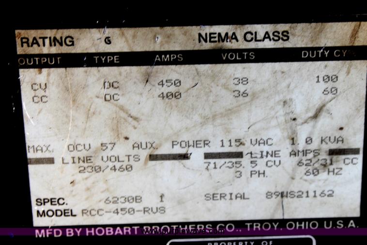 image for item B8601 Hobart welder