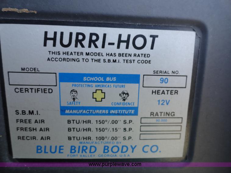 image for item A3174 1993 Blue Bird TC2000 school bus