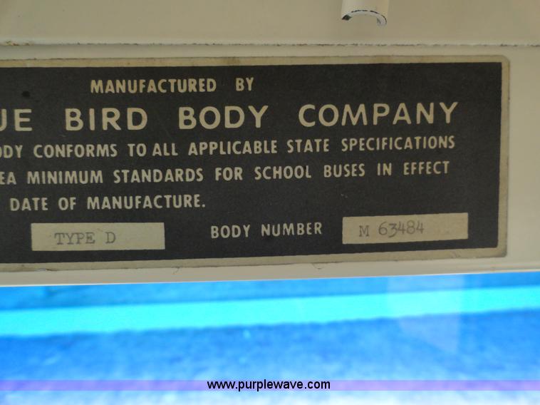 image for item A3174 1993 Blue Bird TC2000 school bus