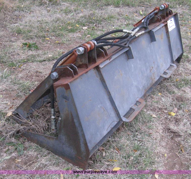 image for item A6004 Shop built fork bucket with hydraulic grapple thumbs