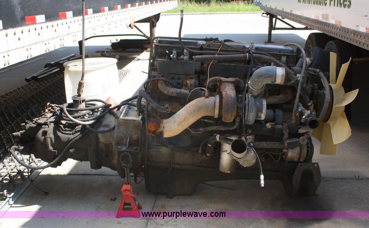 image for item A9001 Cummins N-14 350 diesel engine with 10 speed transmission