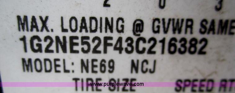 image for item B5545 2003 Pontiac Grand Am SE