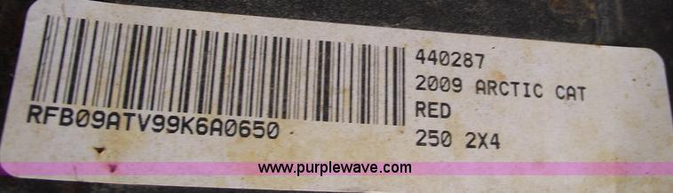 image for item C5684 2009 Artic Cat 250 ATV