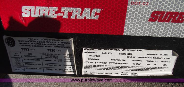 image for item C5720 2011 Sure Trac 16' equipment trailer