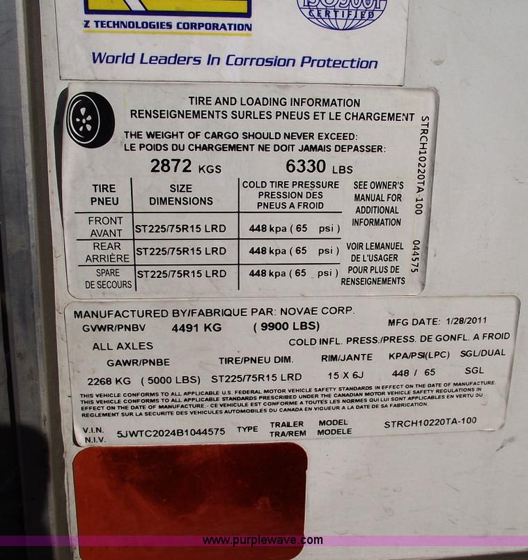 image for item C5722 2011 Croft 22' enclosed trailer