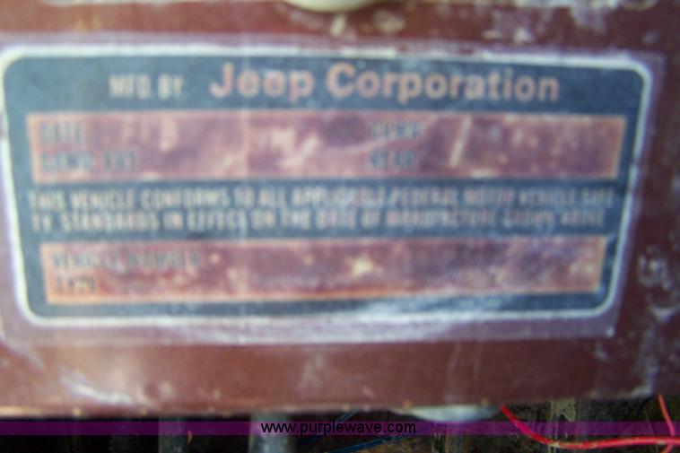 image for item C9391 1976 Jeep CJ17