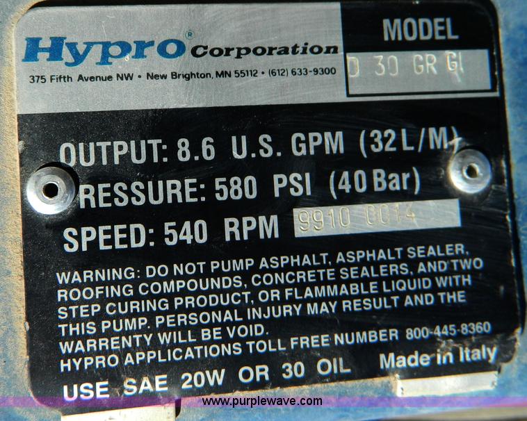 image for item D8601 Hypro D30GRG1 skid spray rig