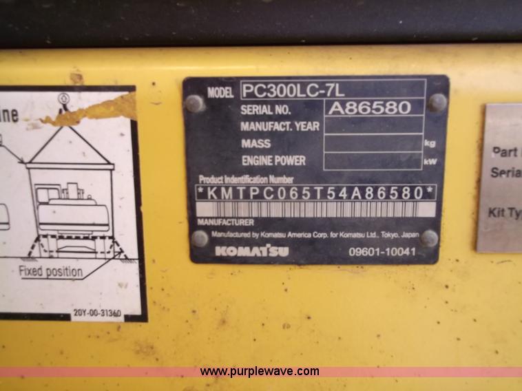 image for item B5027 2005 Komatsu PC300LC-7L Galeo series excavator
