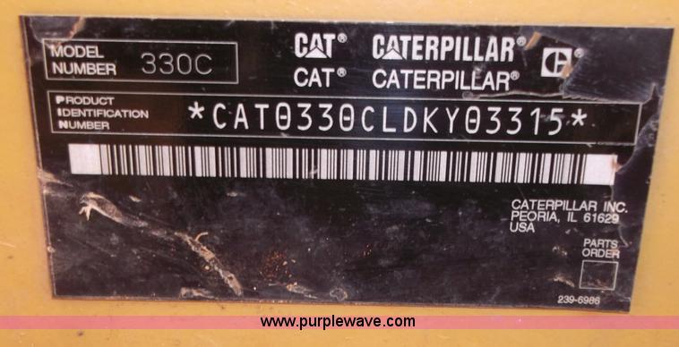 image for item B5029 2005 Caterpillar 330C excavator