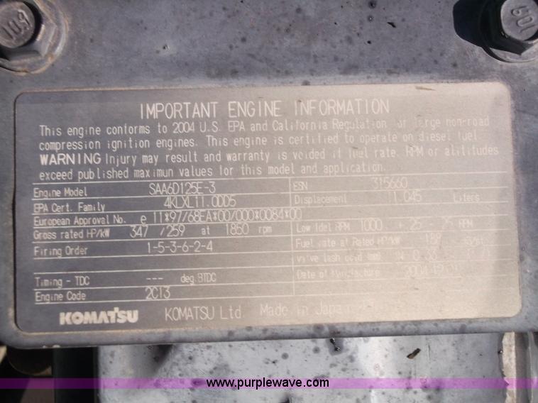 image for item B5032 2005 Komatsu PC400LC-7L Galeo series excavator