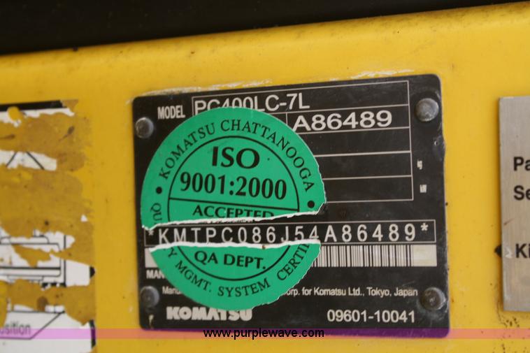 image for item B5032 2005 Komatsu PC400LC-7L Galeo series excavator