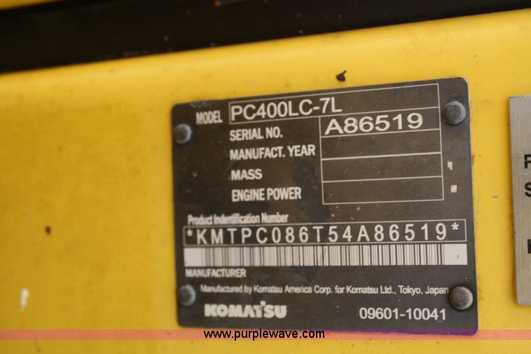 image for item B5033 2005 Komatsu PC400LC-7L Galeo series excavator
